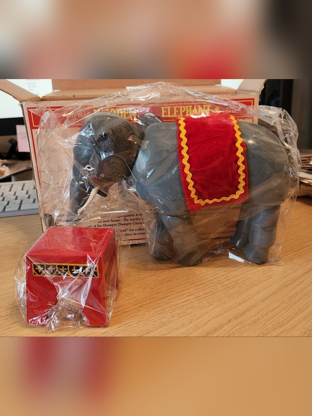 Schylling Collectible Articulated Wooden Elephant